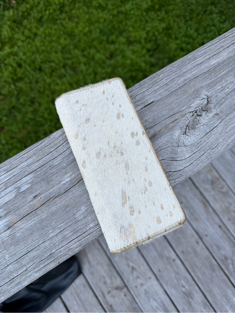 Cream Cowhide Leather wallet